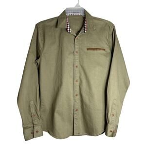 Coofandy Mens Khaki Button Up Longsleeve Shirt Small Pocket